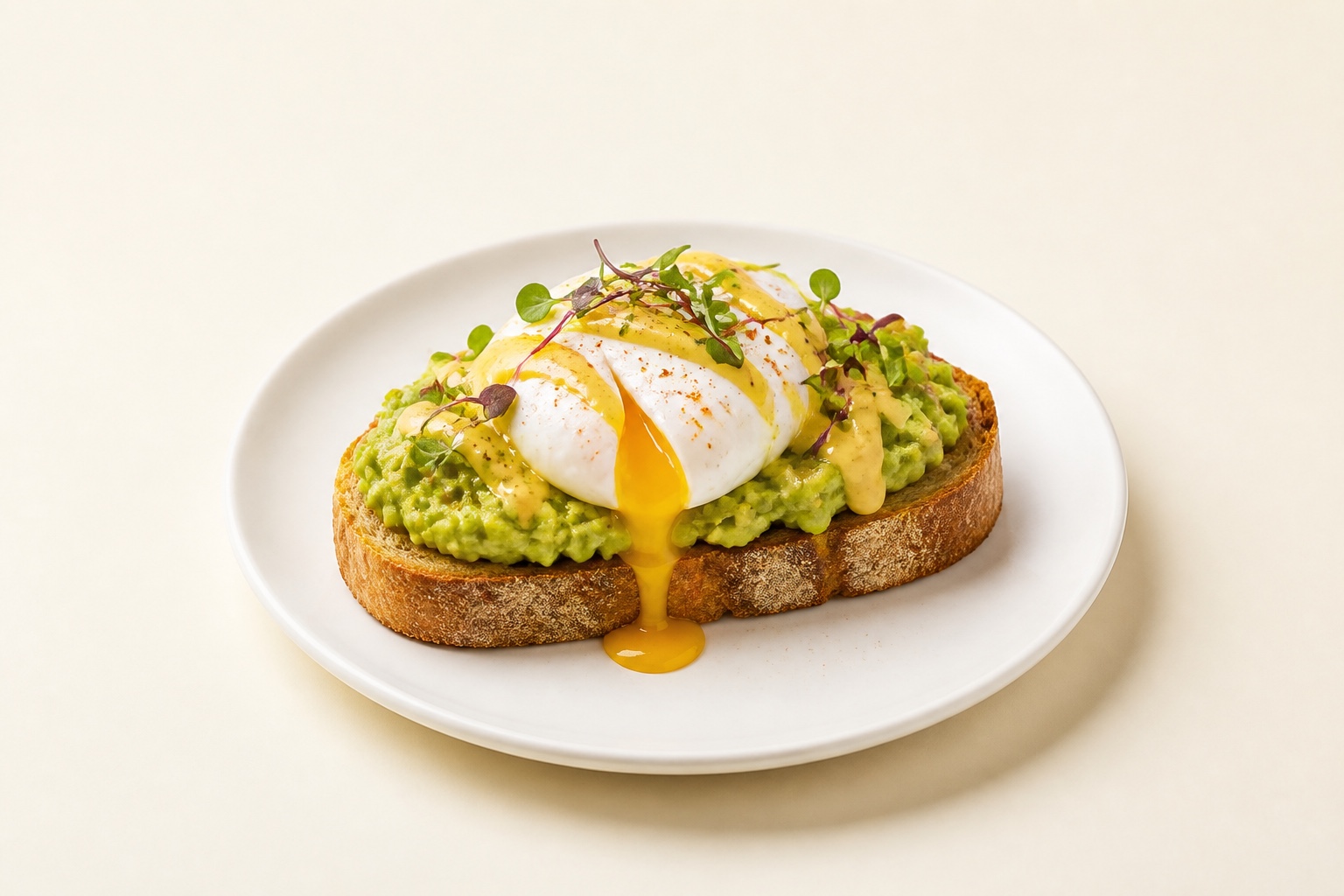 Avocado toast with poached egg
